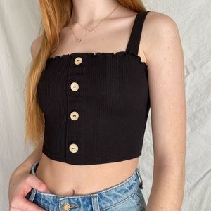 Little Black Crop Top